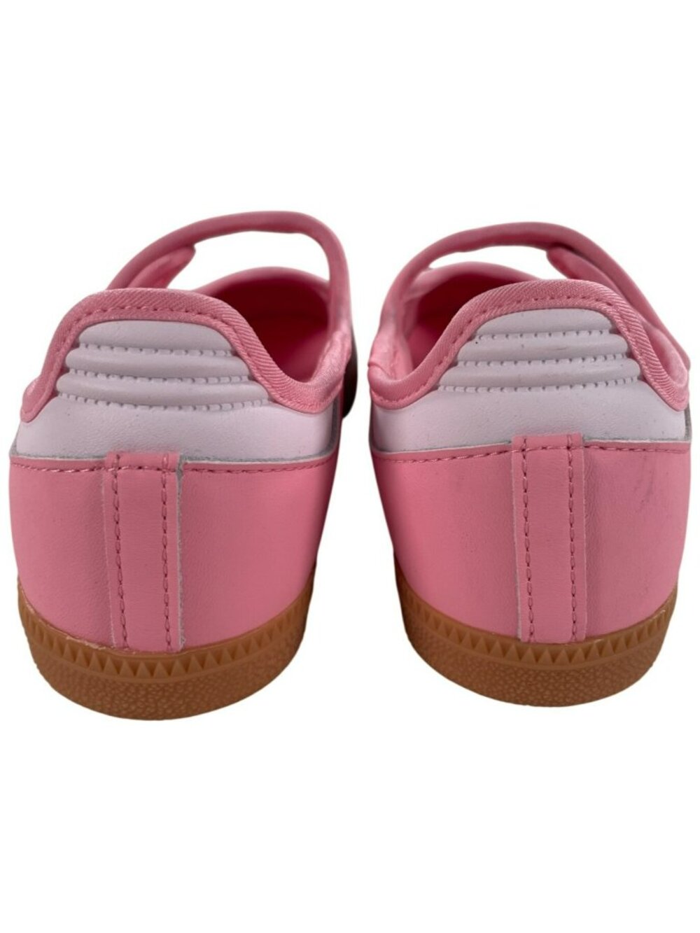 Adidas Samba Jane J Kids Velcro School Sneakers Pink/White Size 5 EU 37 1/3 NEW - Picture 7 of 11